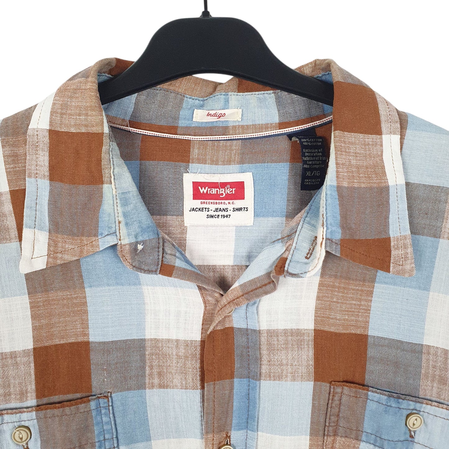 Mens Brown Wrangler   Shirt