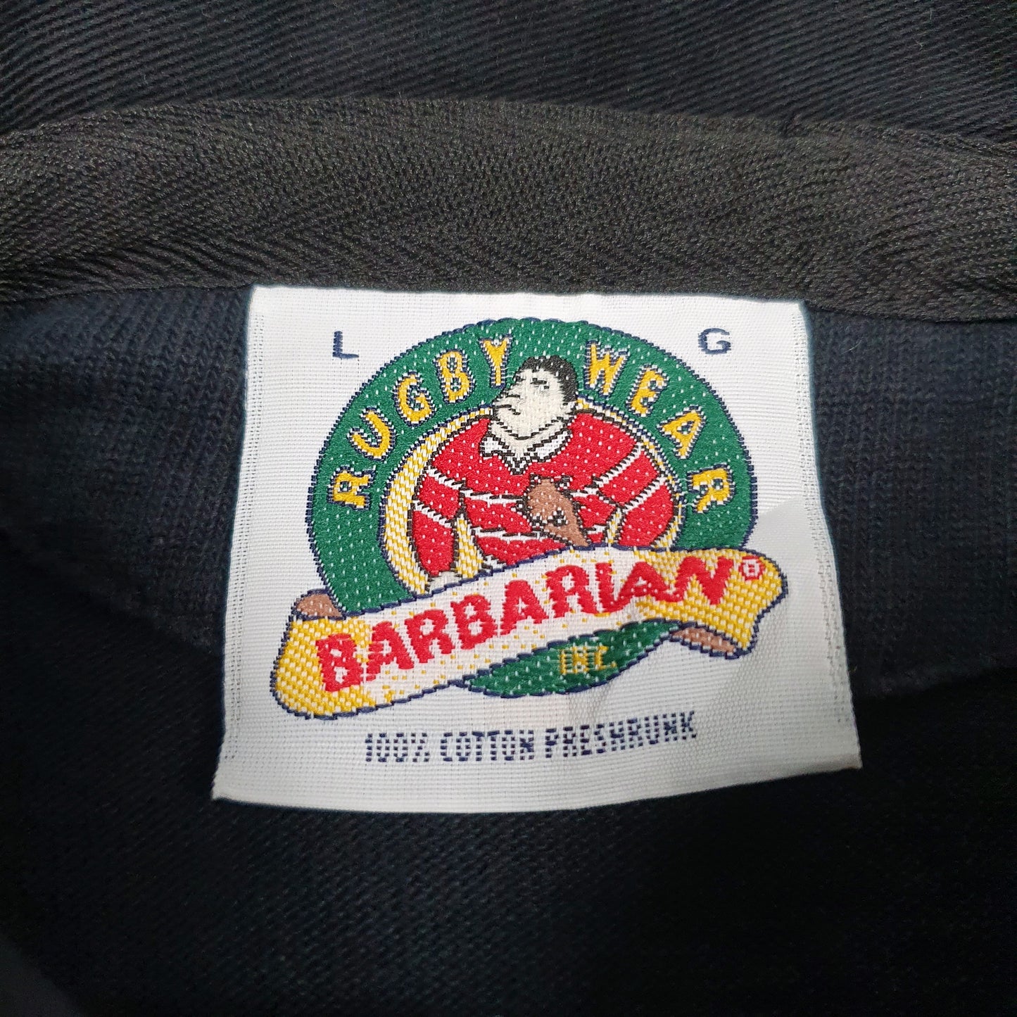 Mens Black Barbarian   Polo Shirt