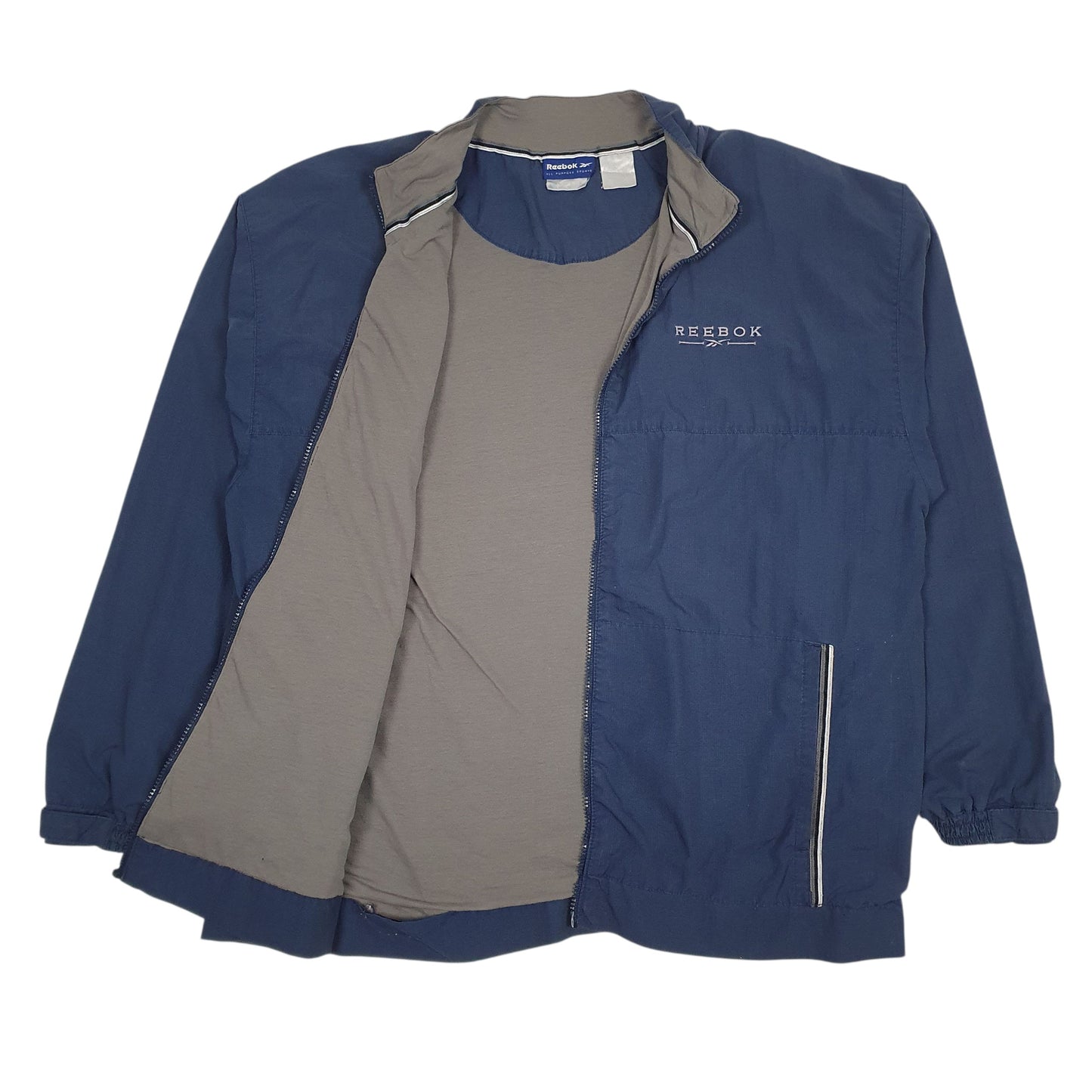 Mens Navy Reebok Vintage Crewneck Coat