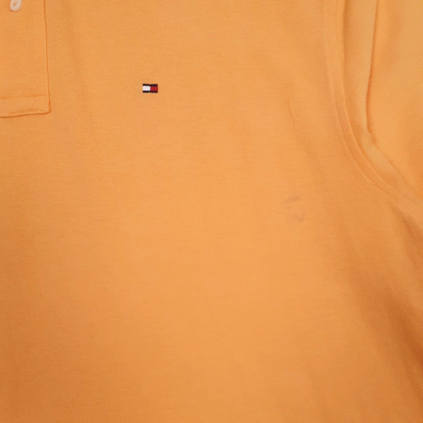 Mens Orange Tommy Hilfiger  Crewneck Polo Shirt
