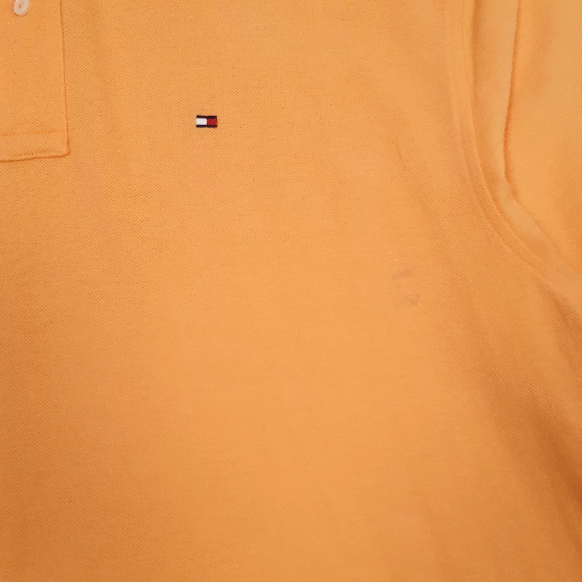 Mens Orange Tommy Hilfiger  Crewneck Polo Shirt
