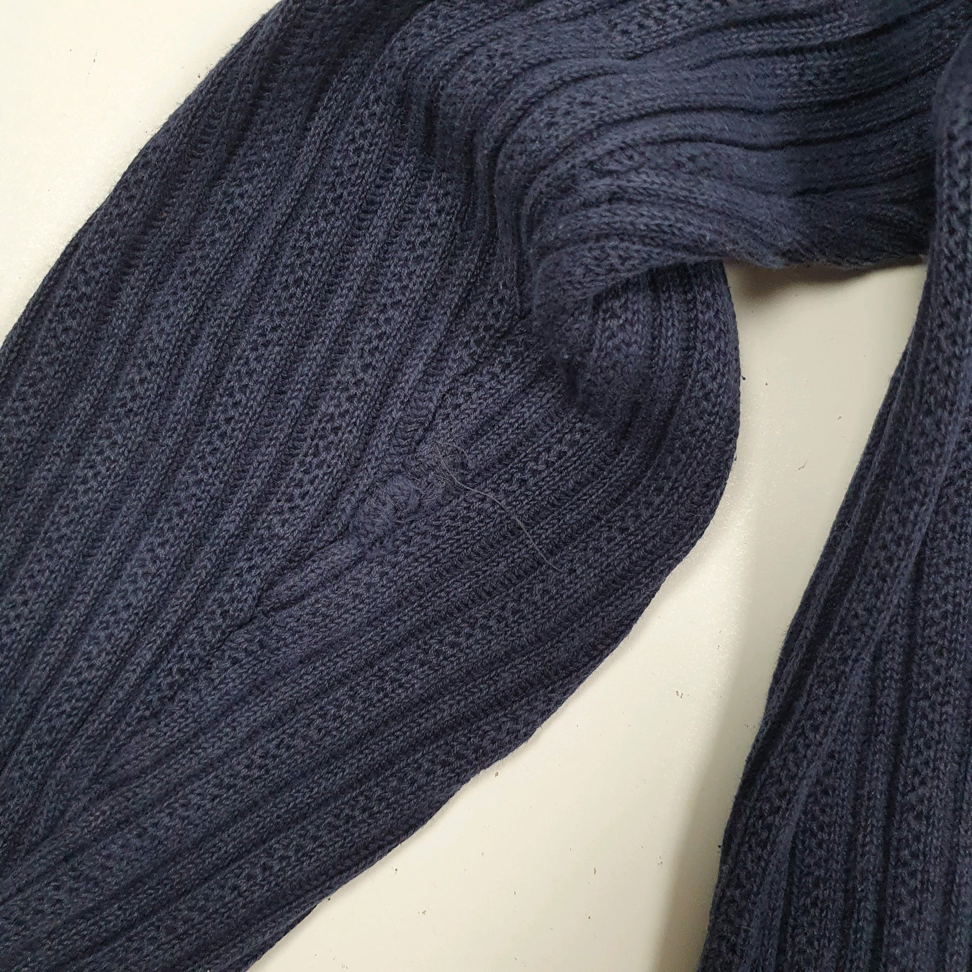 Mens Navy Nautica Vintage 90s Cable Knit Crewneck Jumper