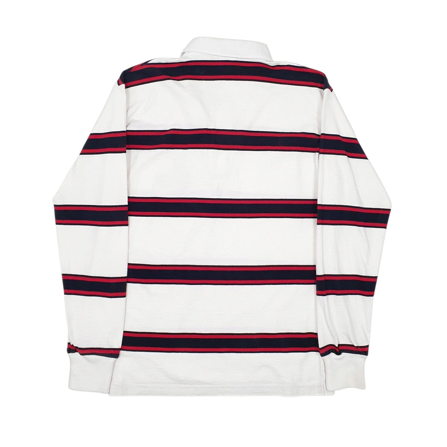 Mens White Barbarian Rugby Lightweight Hoodie Polo Shirt