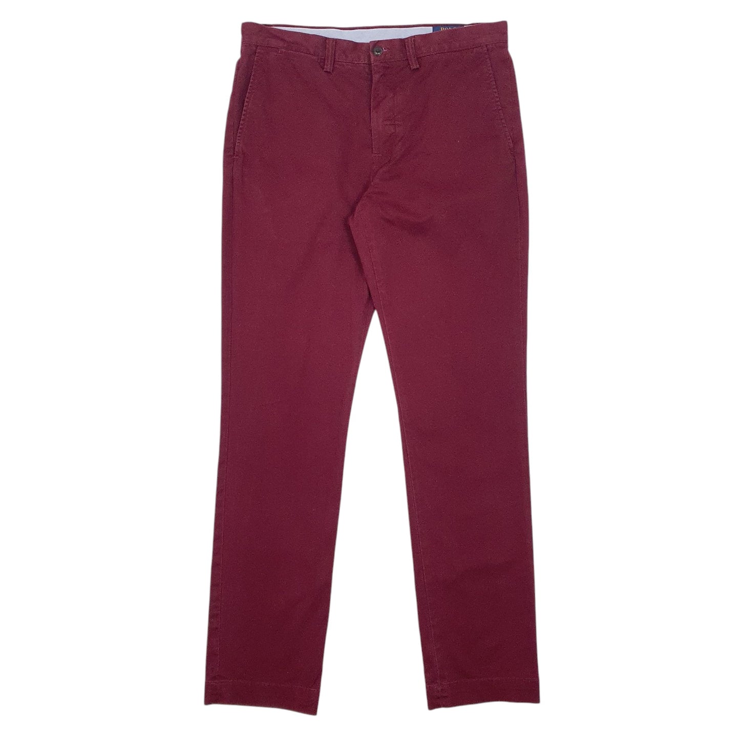 Mens Burgundy Polo Ralph Lauren Stretch Straight Fit Chino Trousers