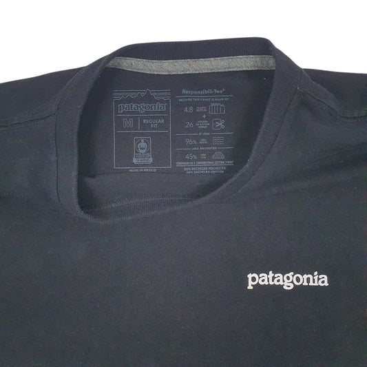 Mens Black Patagonia   T Shirt