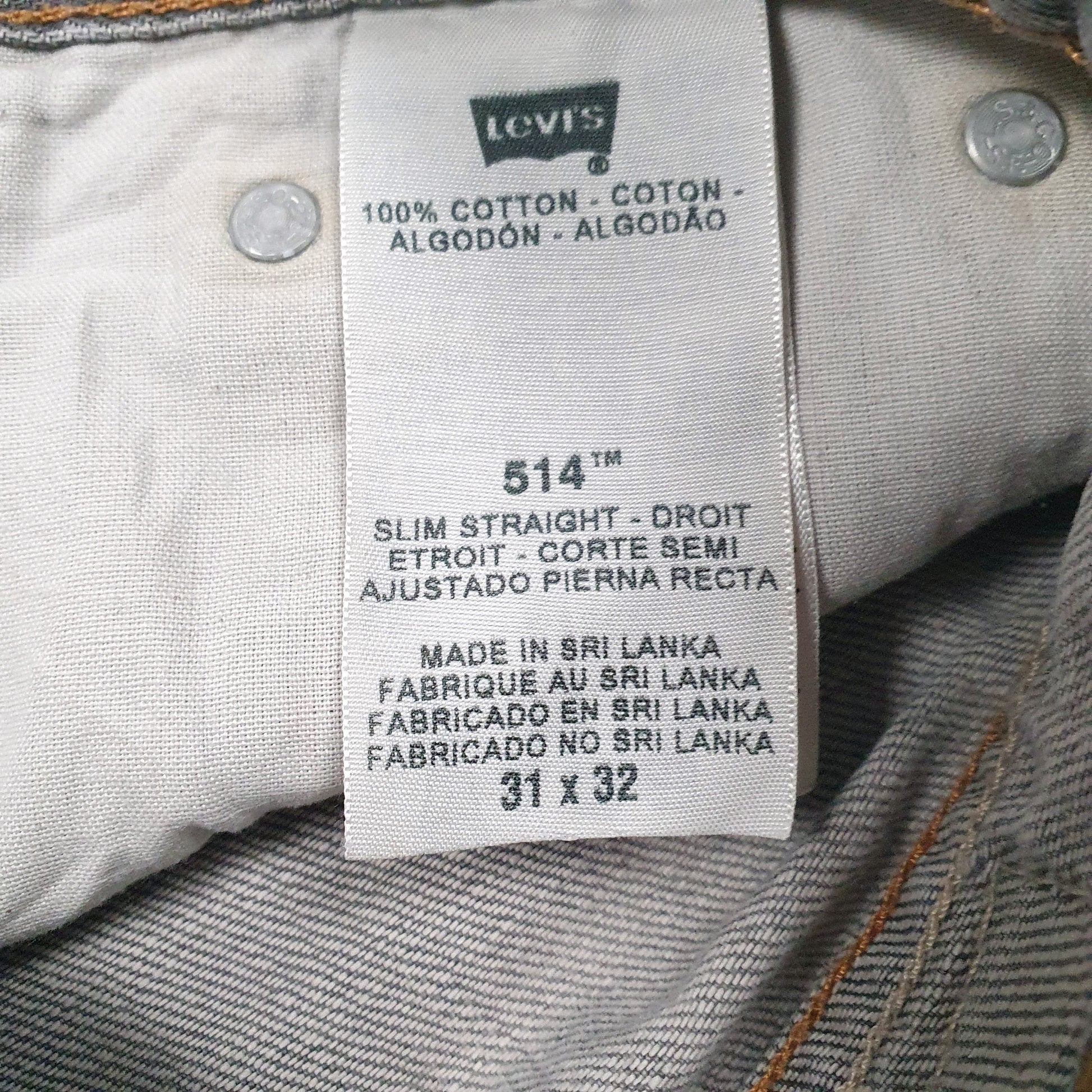 Mens Grey Levis  Crewneck Jeans