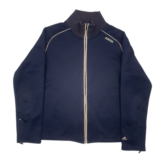 Womens Navy Adidas Vintage 90s Full Zip Jumper