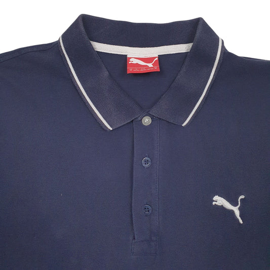 Mens Navy Puma   Polo Shirt