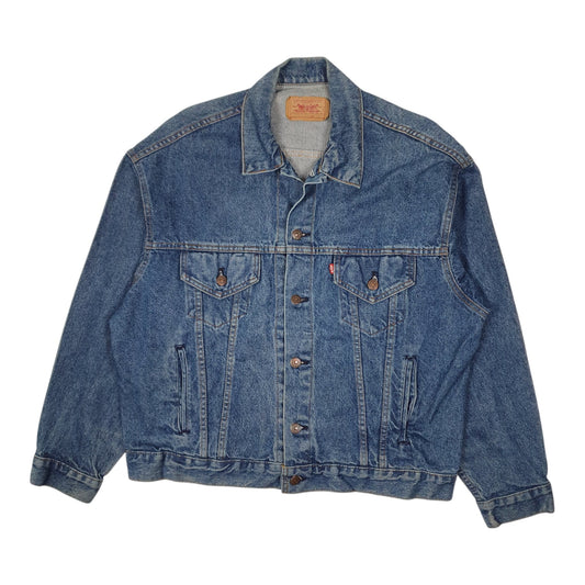 Mens Blue Levis Vintage 1980s Type 3 Trucker  Coat