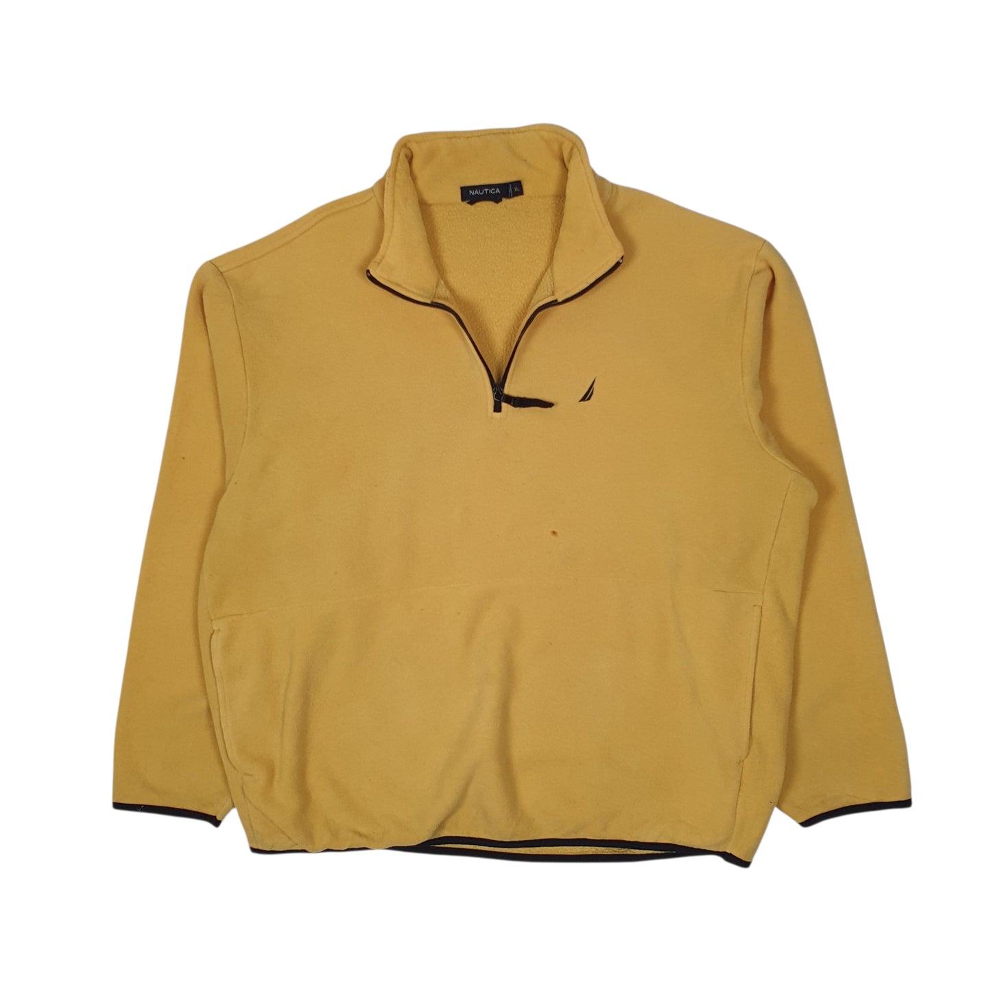 Mens Yellow Nautica  Quarter Zip Jumper
