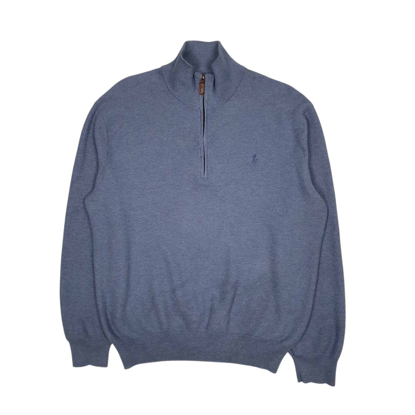 Mens Blue Polo Ralph Lauren  Quarter Zip Jumper
