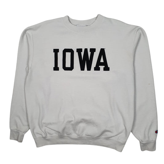 Mens White Champion Iwoa Crewneck Jumper