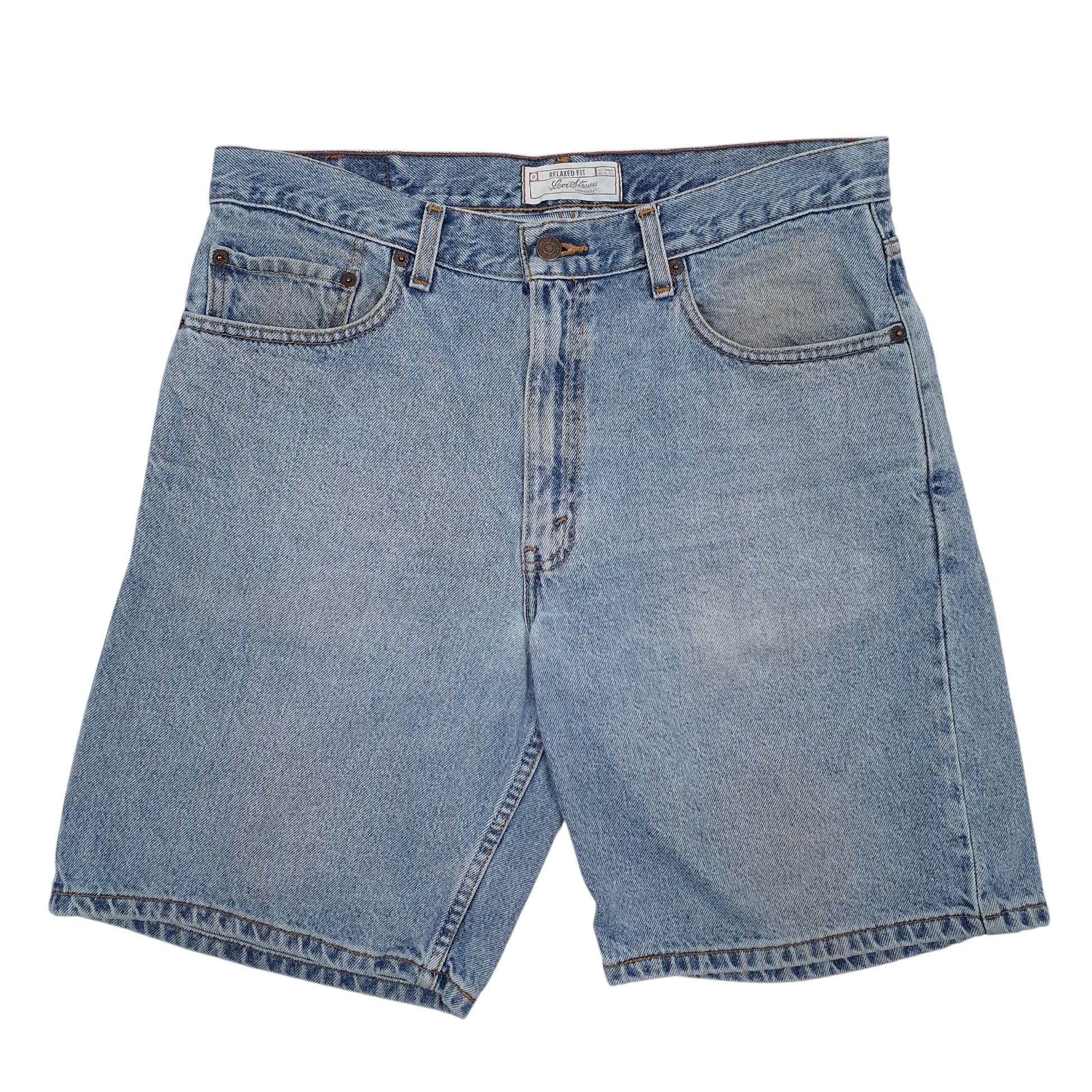 Mens Blue Levis Signature Relaxed Fit Denim Shorts
