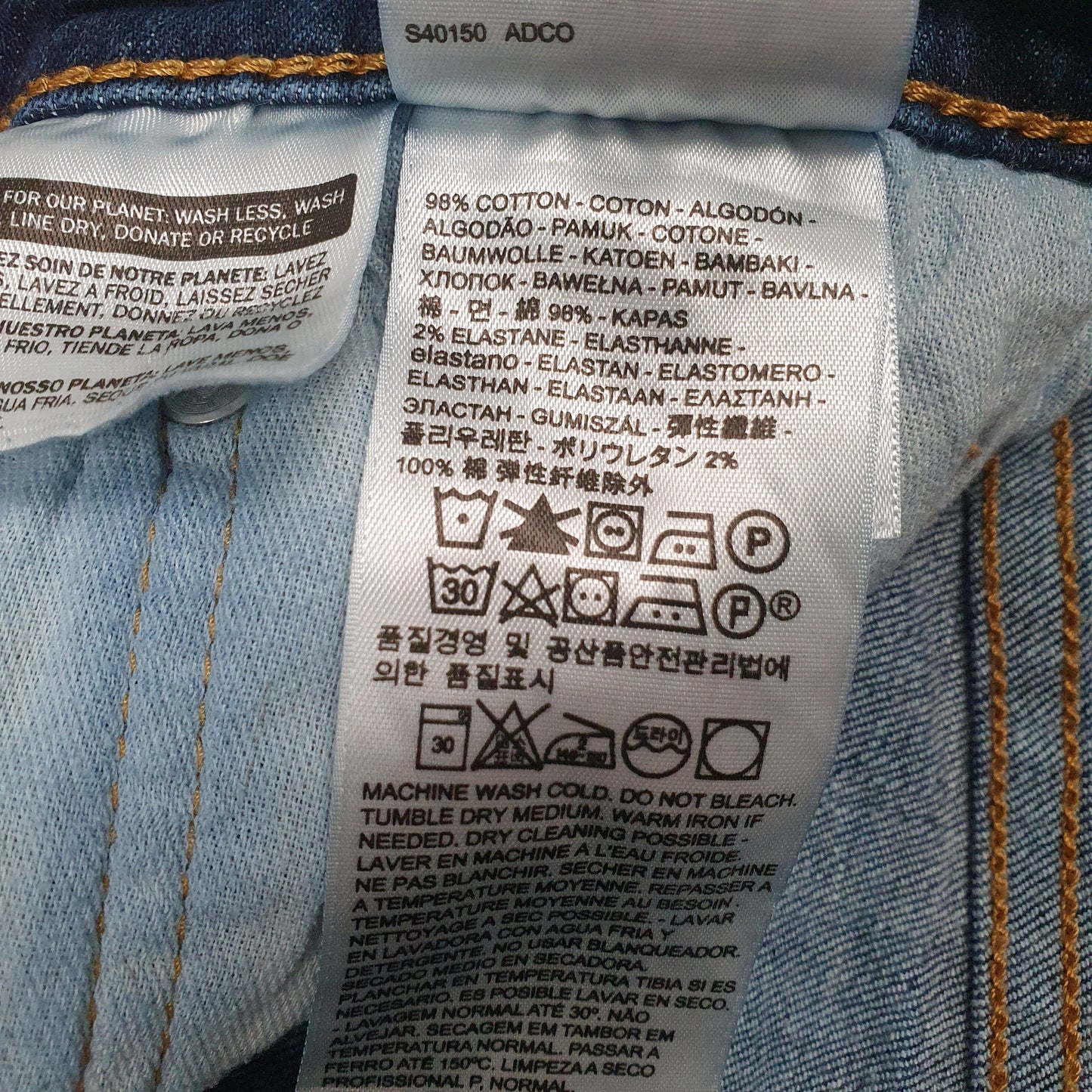 Mens Blue Levis  Hoodie Jeans