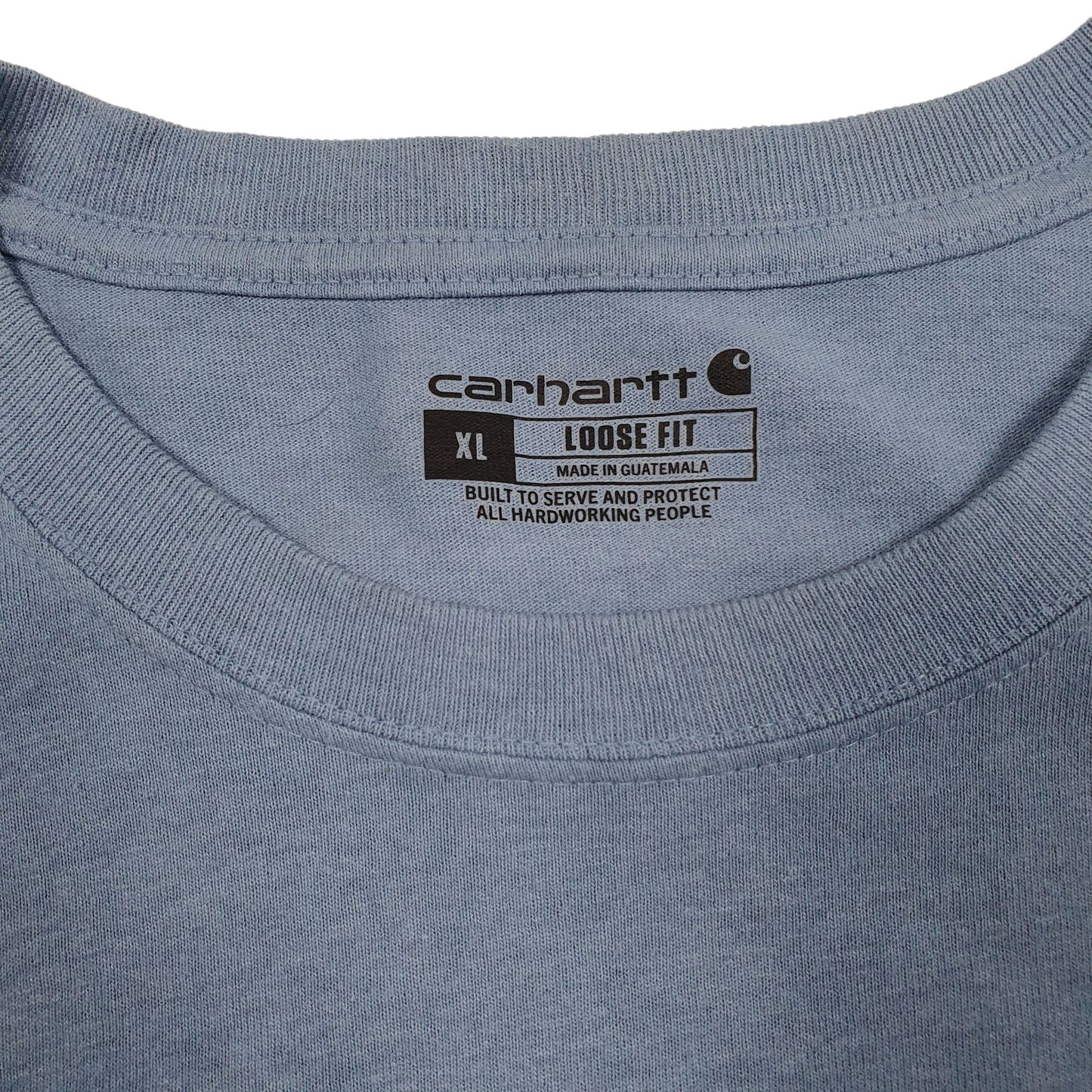 Mens Blue Carhartt   T Shirt