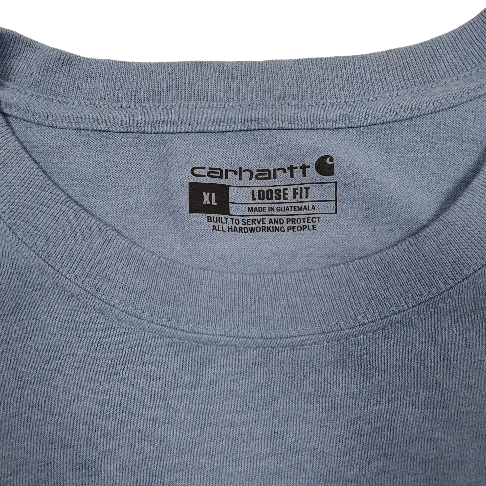 Mens Blue Carhartt   T Shirt