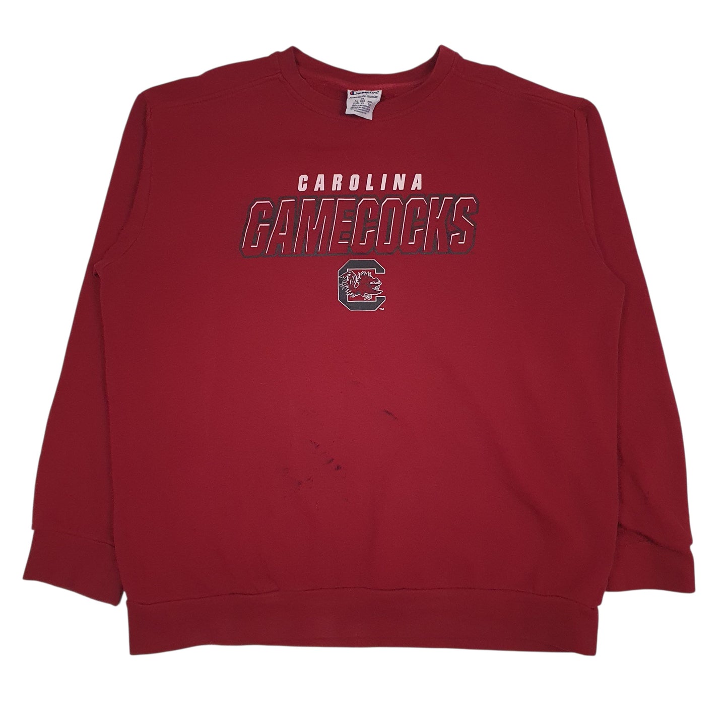 Mens Red Champion Carolina Gamecocks Crewneck Jumper