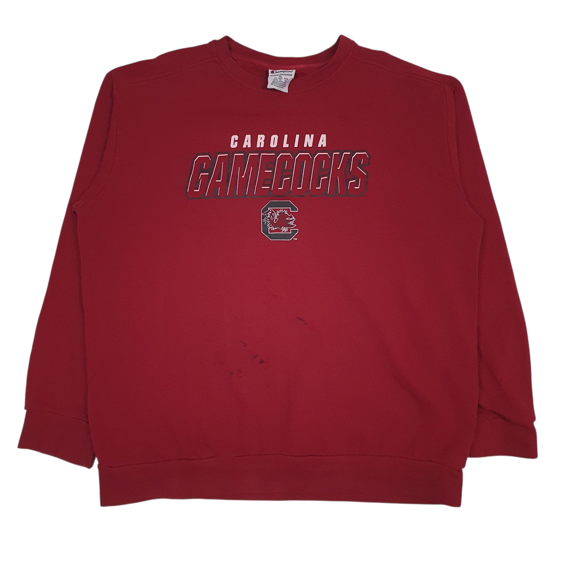 Mens Red Champion Carolina Gamecocks Crewneck Jumper