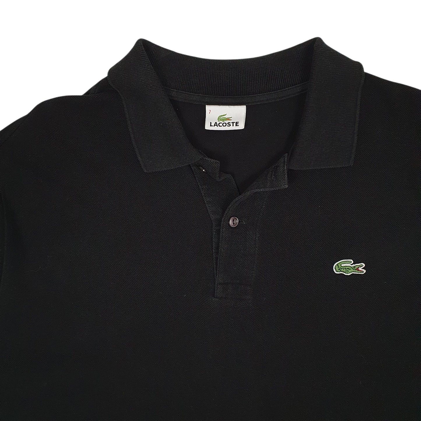 Mens Black Lacoste   Polo Shirt