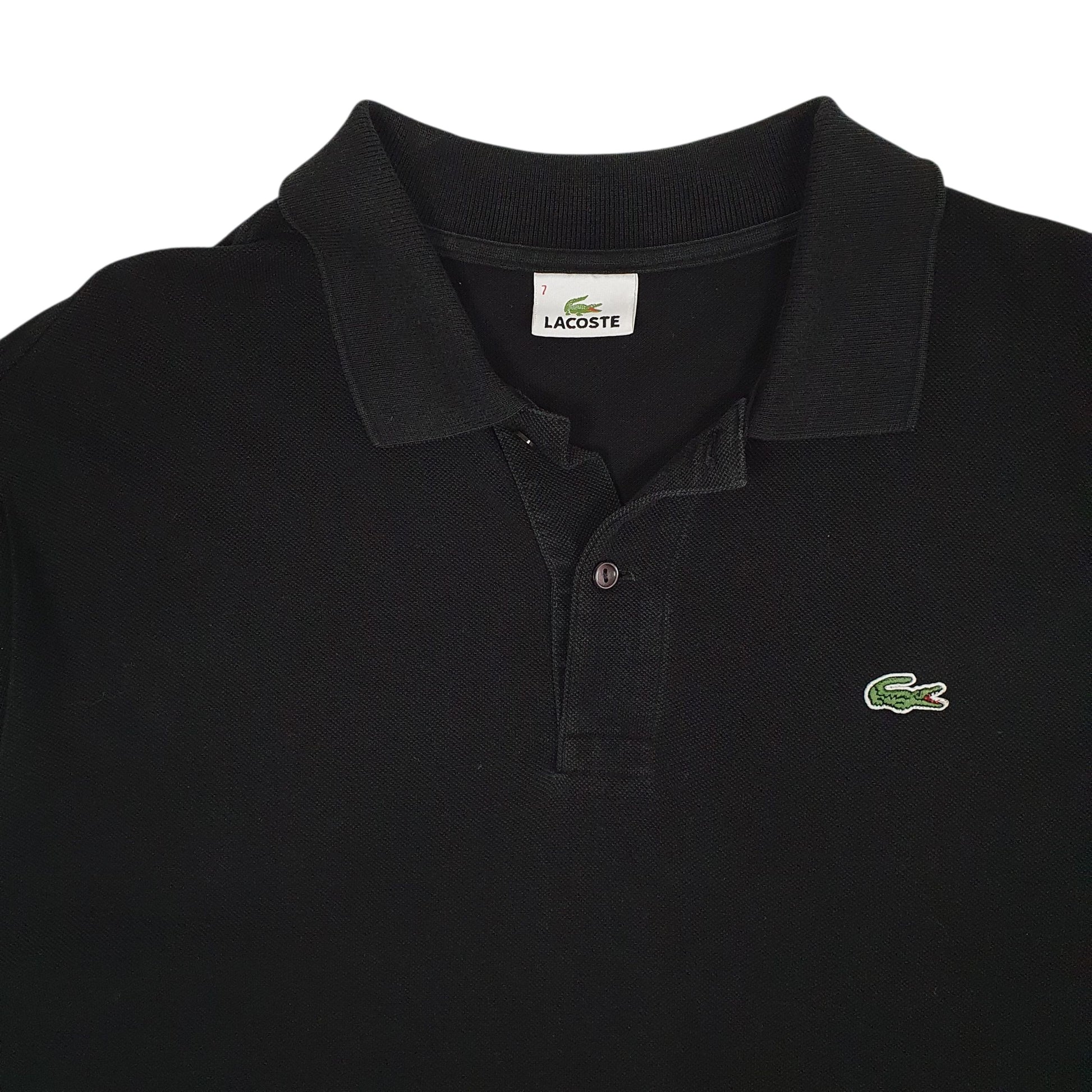 Mens Black Lacoste   Polo Shirt