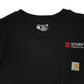 Mens Black Carhartt   T Shirt