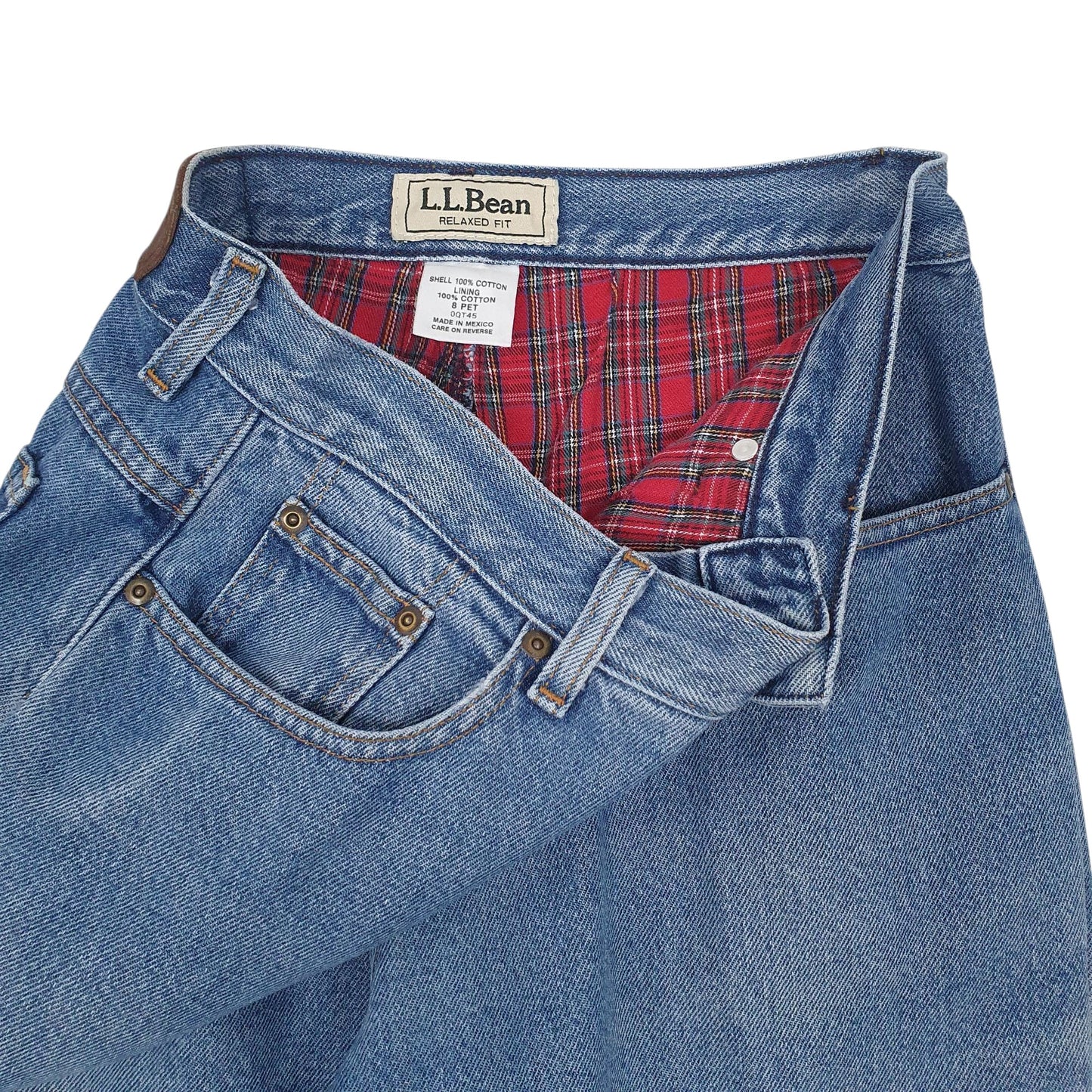 Womens Blue L.L.Bean Blanket Lined  Jeans