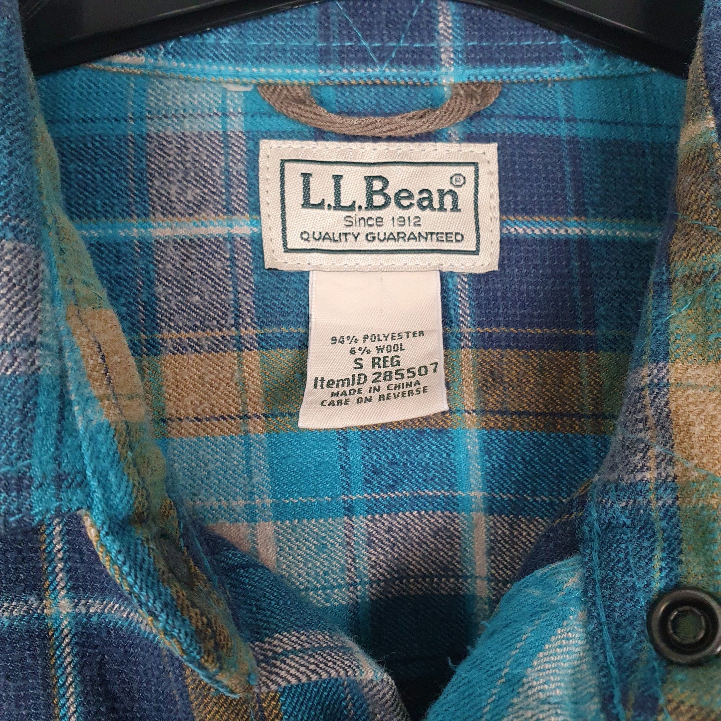 Mens Blue L.L.Bean Flannel  Shirt