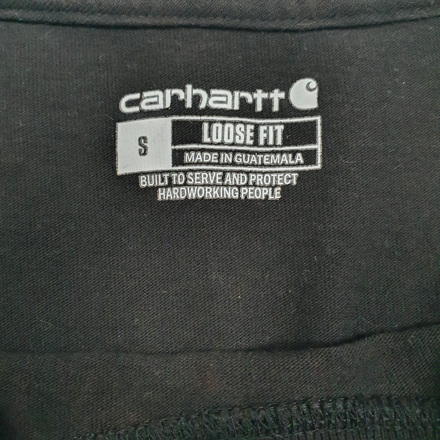 Mens Black Carhartt  Hoodie T Shirt