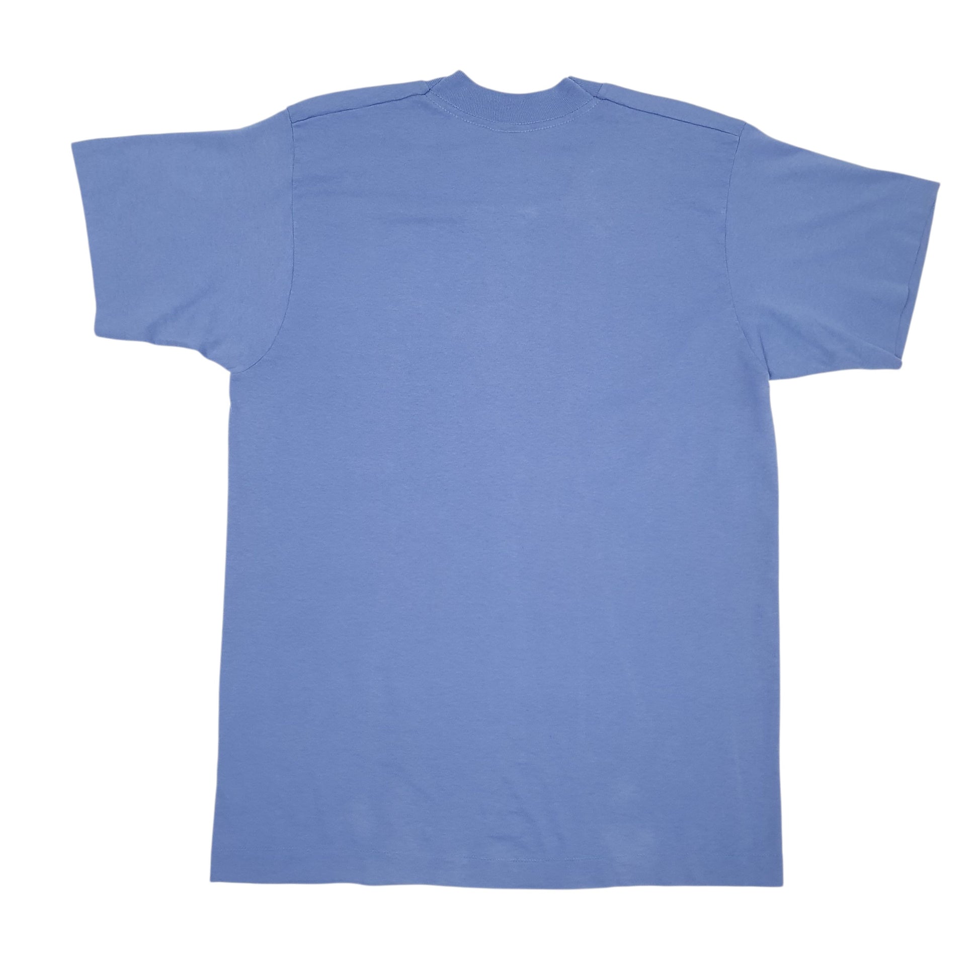 Mens Blue Fruit Of The Loom Single Stitch 90s Made In USA  T Shirt