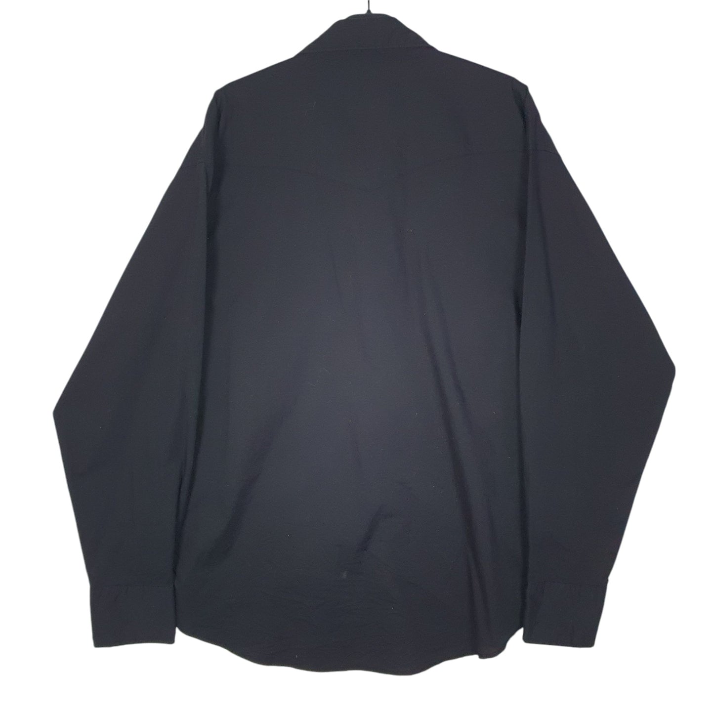 Mens Black Wrangler Pearl Snap  Shirt