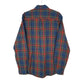 Mens Blue L.L.Bean Thick Flannel Plaid  Shirt