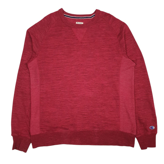 Mens Red Champion  Crewneck Jumper