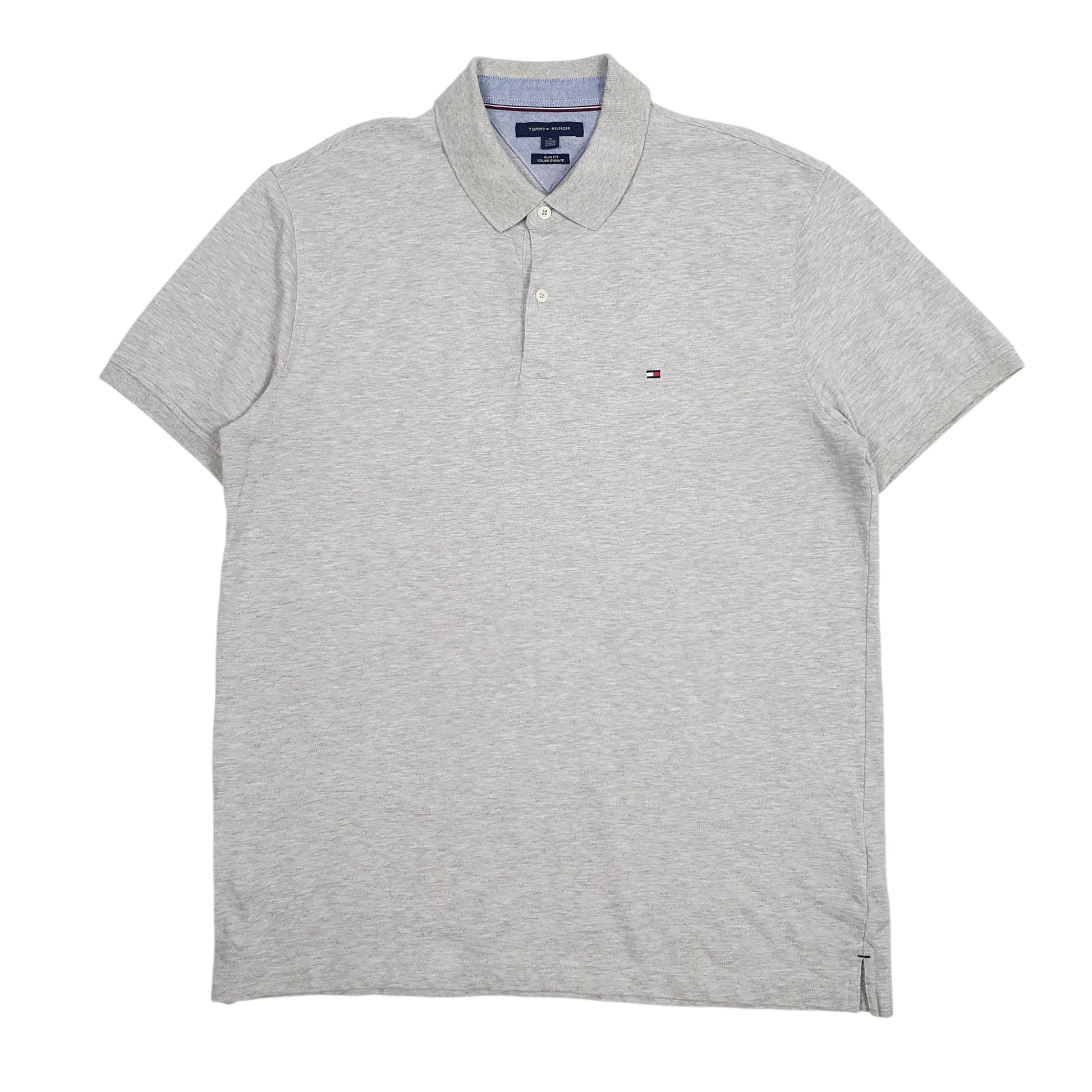 Mens Grey Tommy Hilfiger  Short Sleeve Polo Shirt