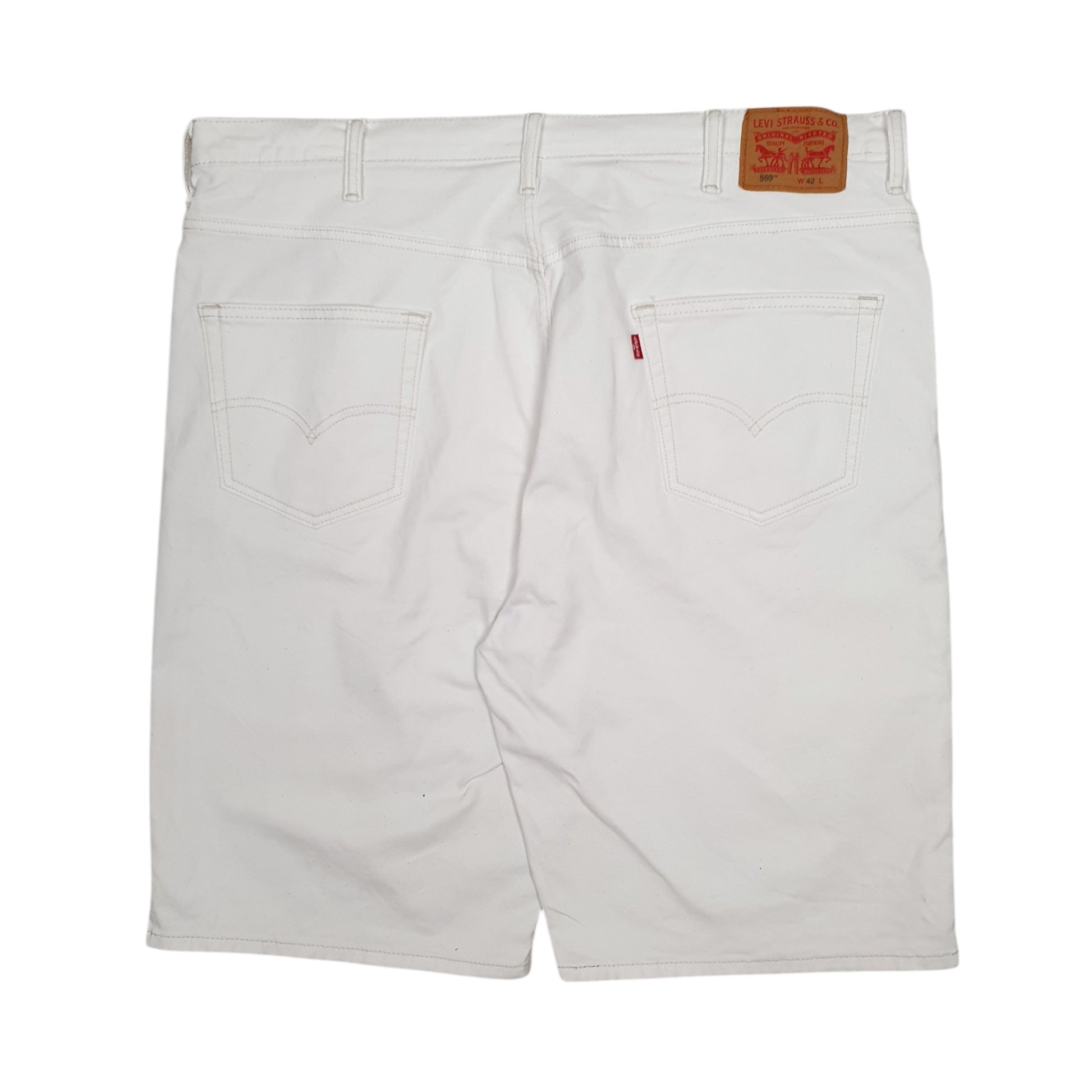 Mens White Levis 569  Shorts