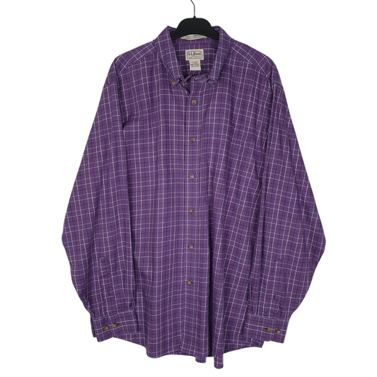 Mens Purple L.L.Bean  Long Sleeve Shirt