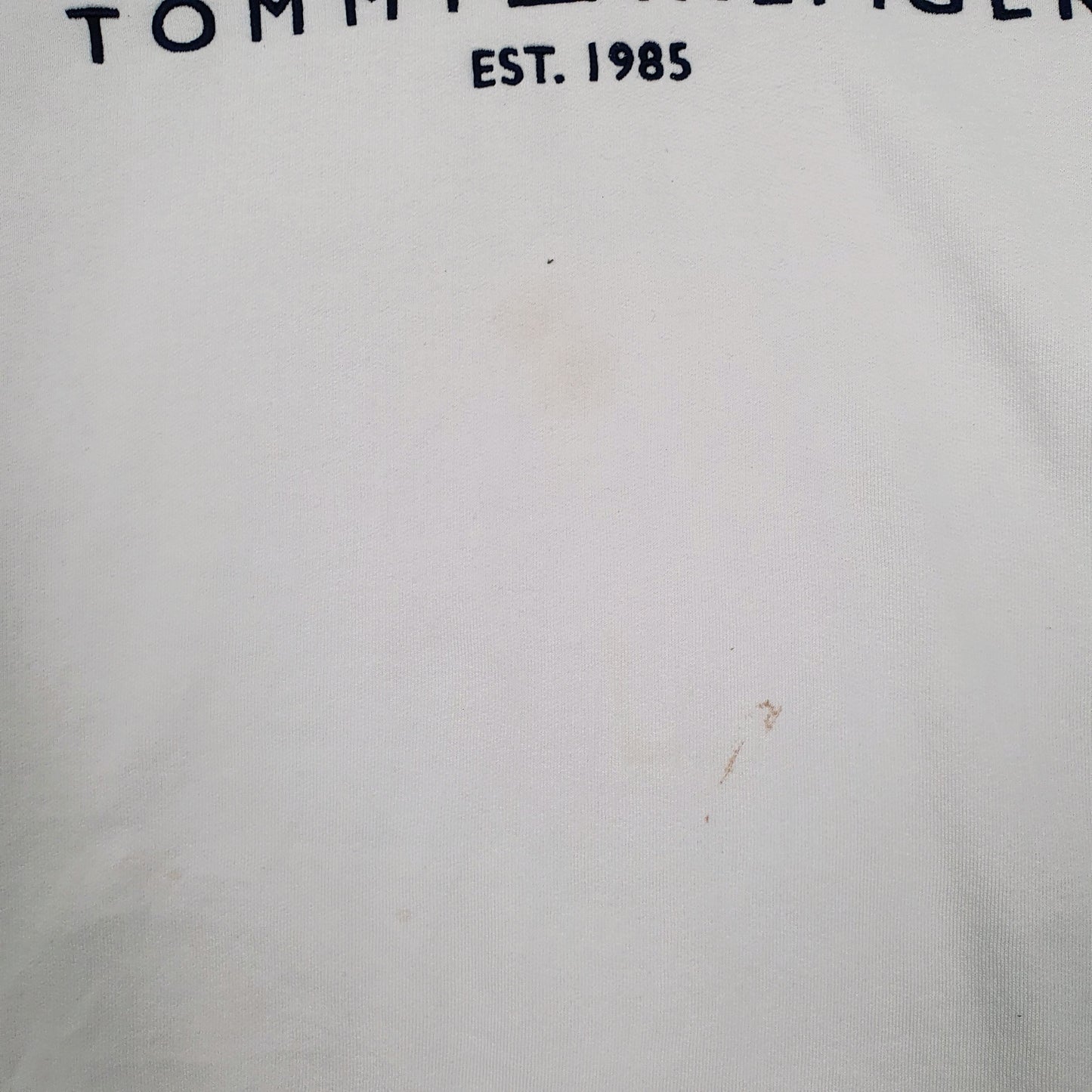 Womens White Tommy Hilfiger Baggy Hoodie Jumper