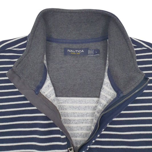 Mens Navy Nautica  Quarter Zip Jumper