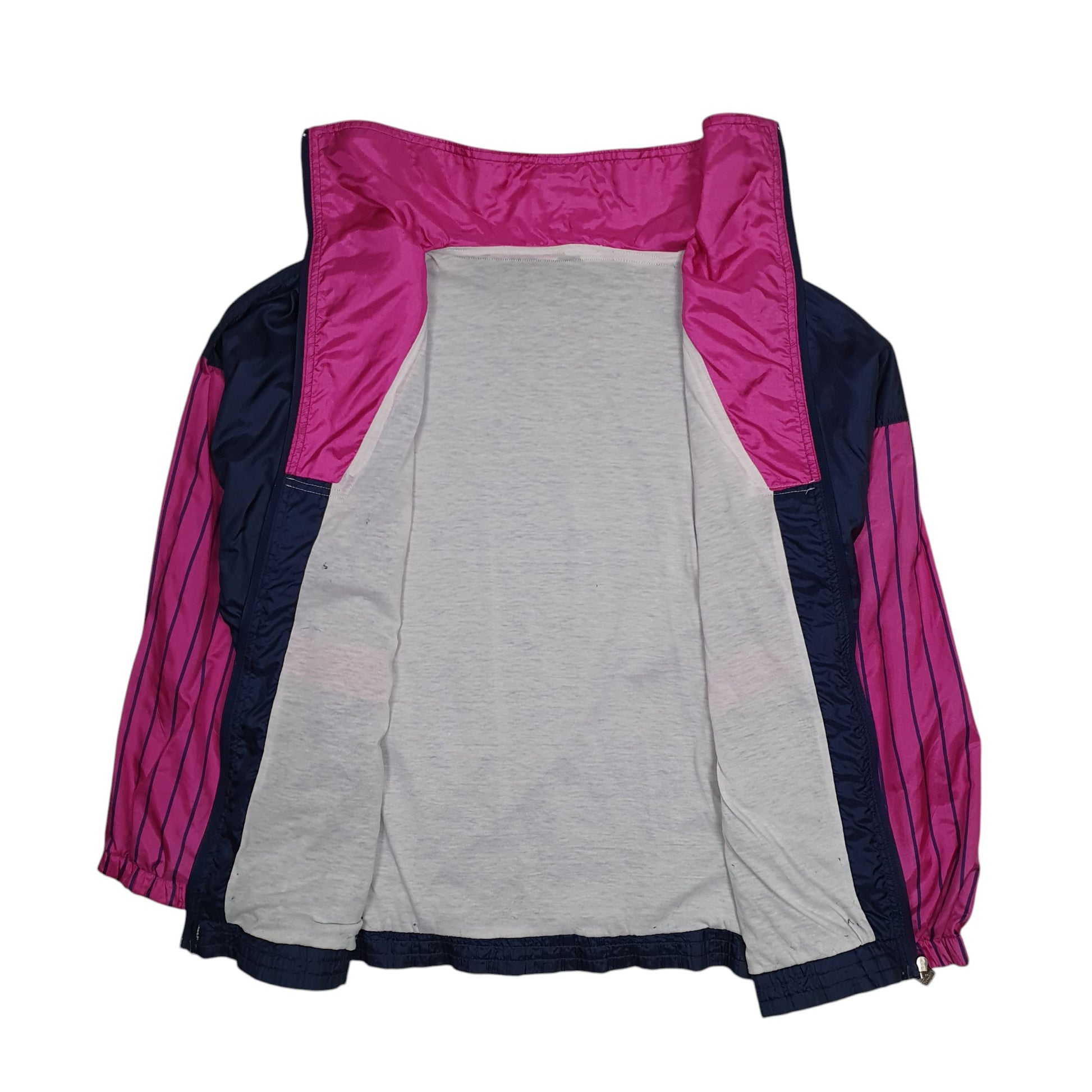 Womens Navy Leopard Funky Festival Track  Coat