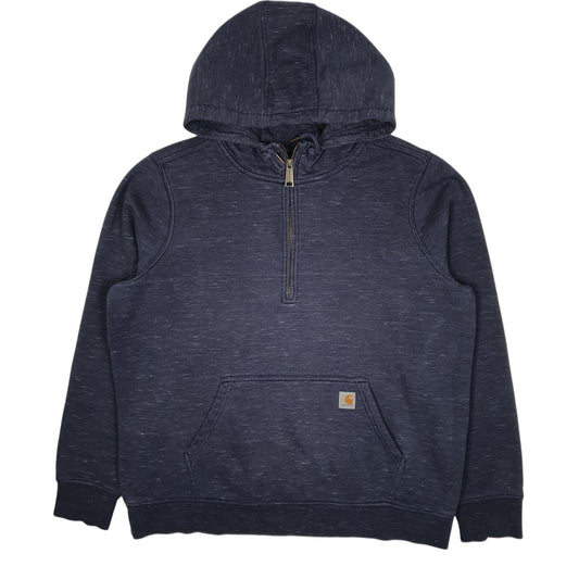 Womens Navy Carhartt Quarter Zip Hoodie Jumper