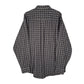 Mens Grey L.L.Bean Thick Flannel Plaid  Shirt