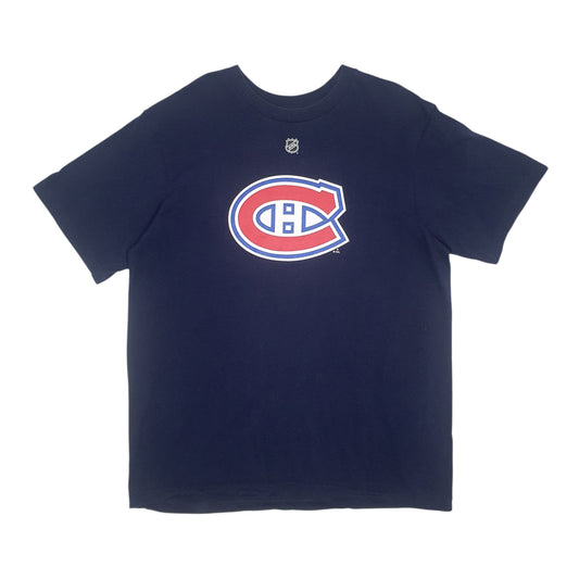Mens Navy Reebok NHL Montreal Canadiens Short Sleeve T Shirt