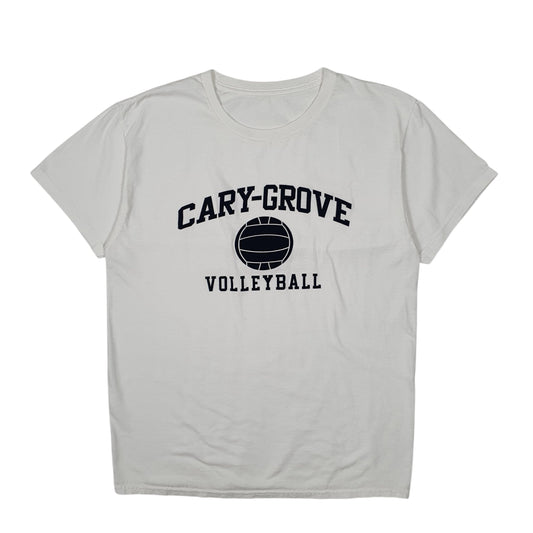 Mens White Unbranded Cary Grove Volleyball Short Sleeve T Shirt