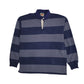 Mens Navy Barbarian Rugby Long Sleeve Polo Shirt
