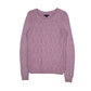 Womens Pink Tommy Hilfiger Cable Knit Crewneck Jumper