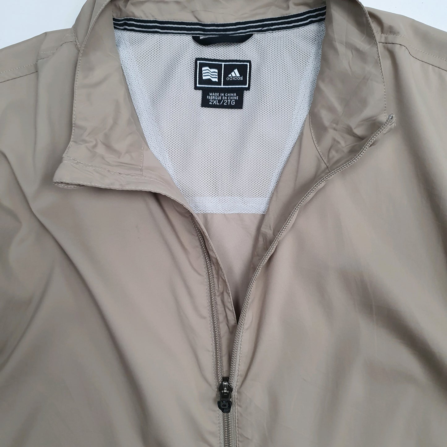 Mens Beige Adidas Golf Windbreaker Climacool  Coat