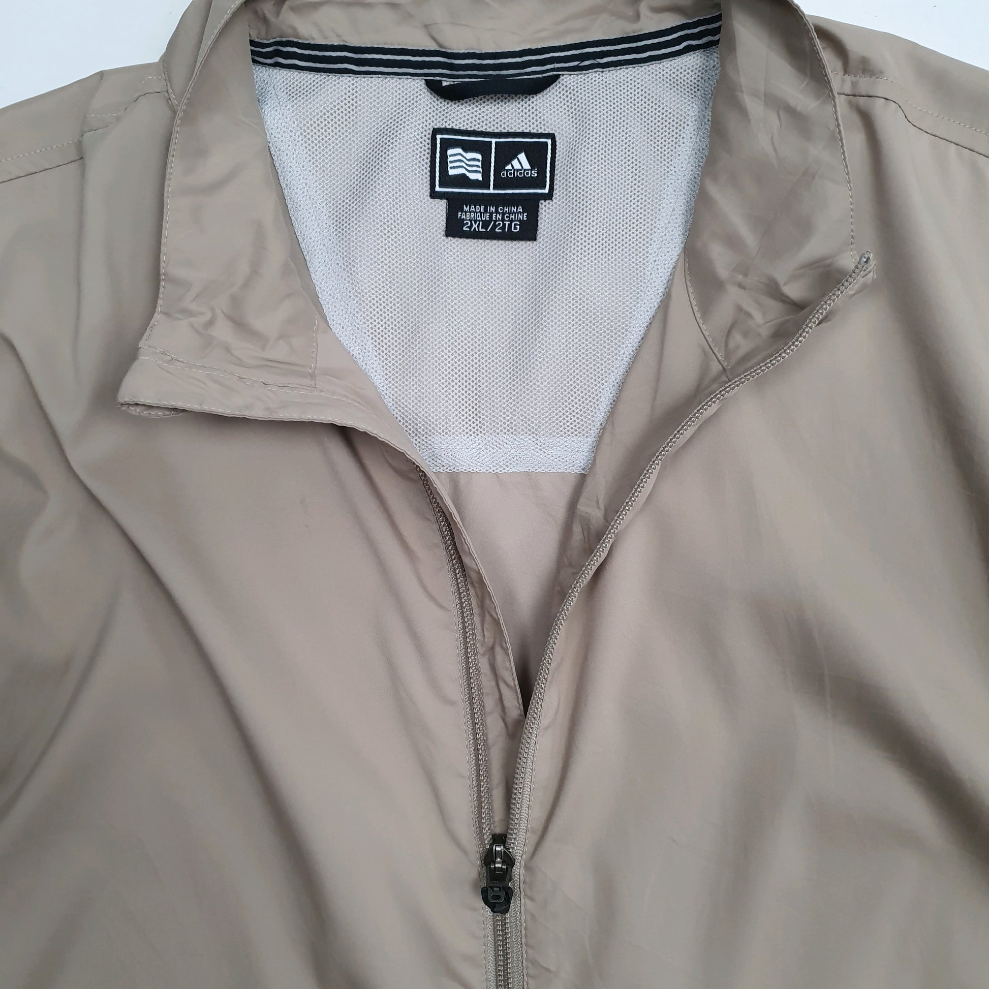 Mens Beige Adidas Golf Windbreaker Climacool  Coat