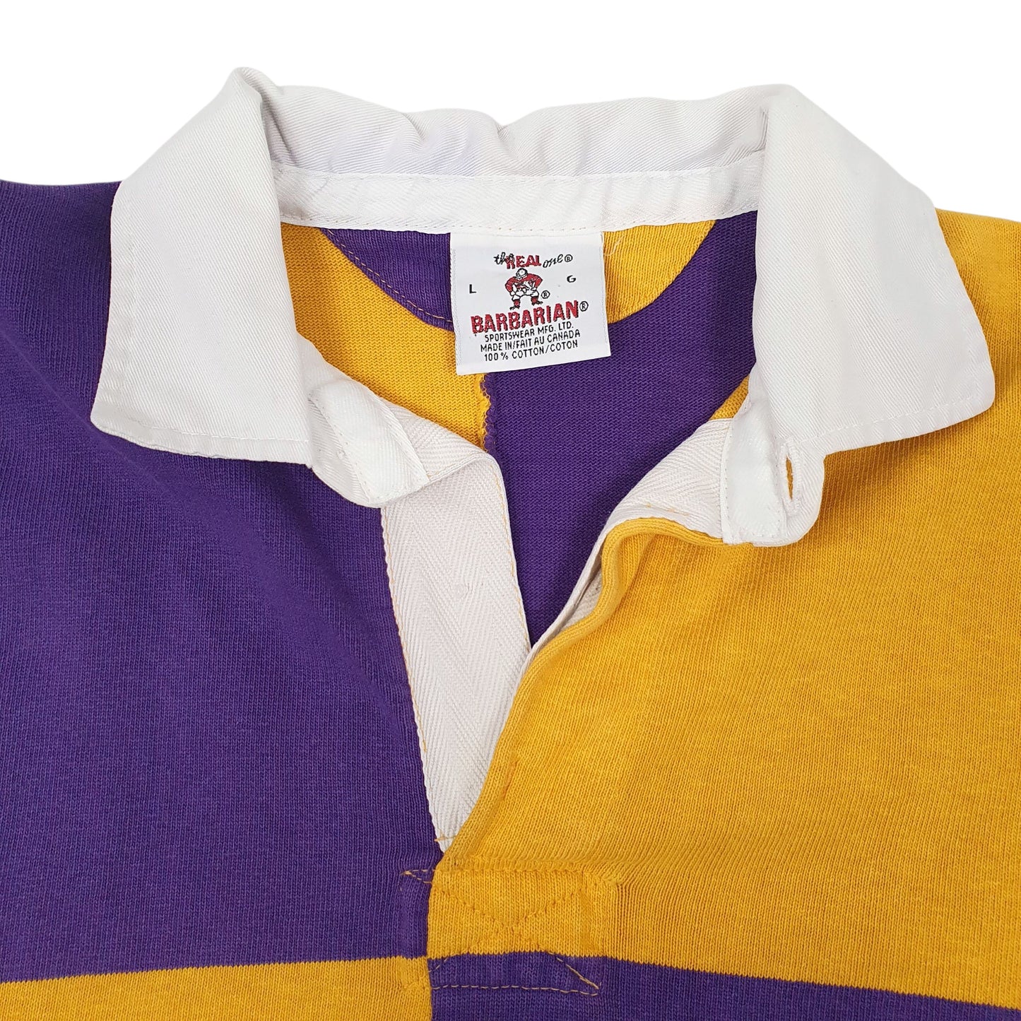 Mens Purple Barbarian Rugby Crewneck Polo Shirt