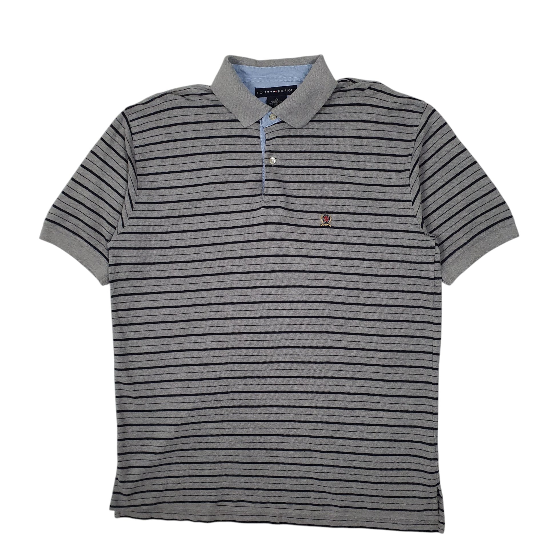 Mens Grey Tommy Hilfiger  Short Sleeve Polo Shirt