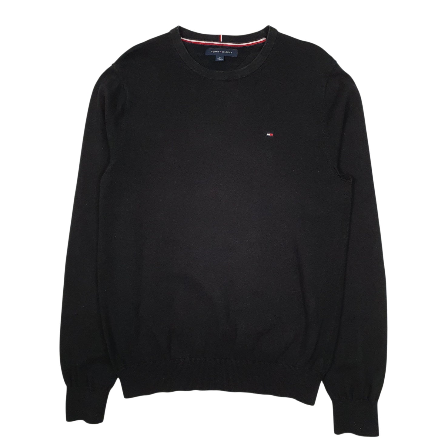 Mens Black Tommy Hilfiger  Crewneck Jumper