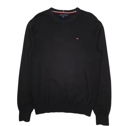 Mens Black Tommy Hilfiger  Crewneck Jumper